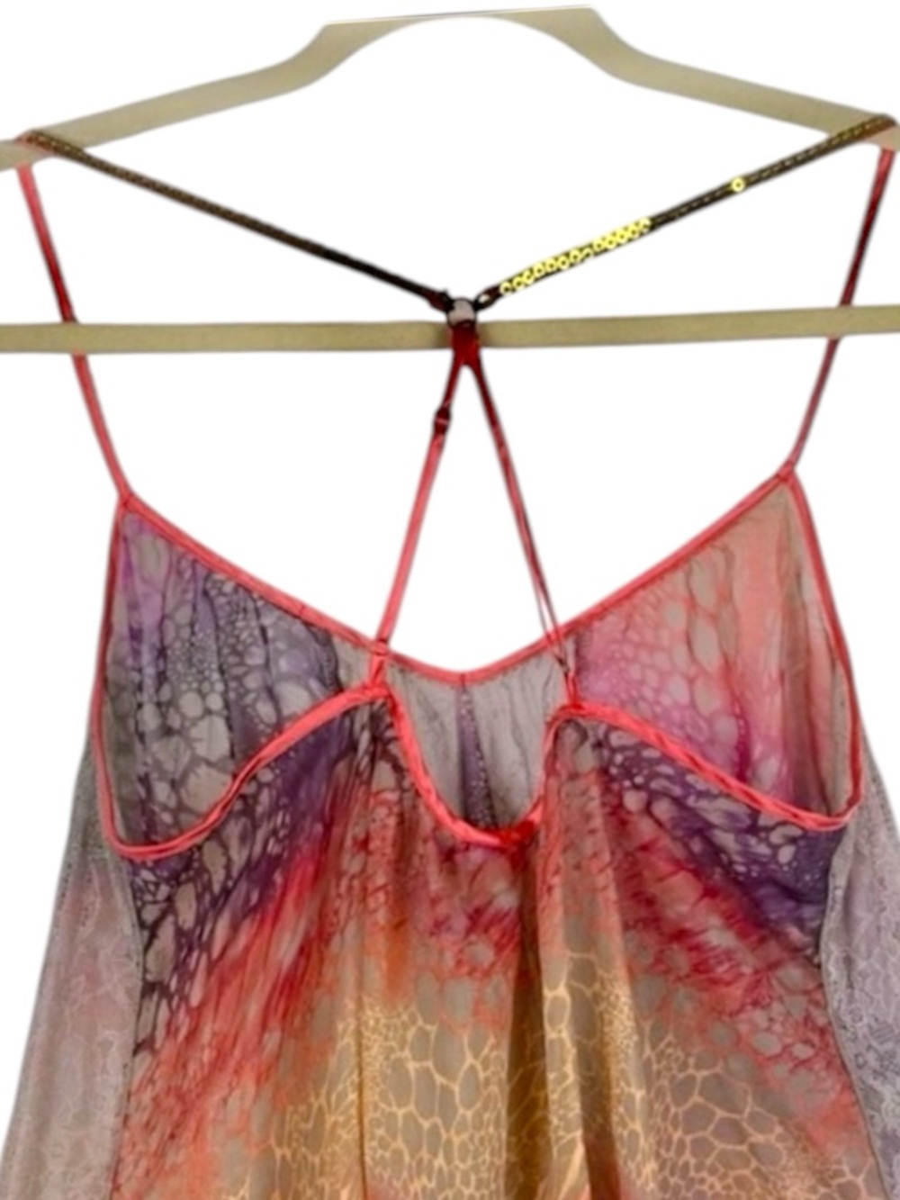 Free People Sheer Sequin Trim Boho Festival Cami Lace Inset Tank - Picture 7 of 15